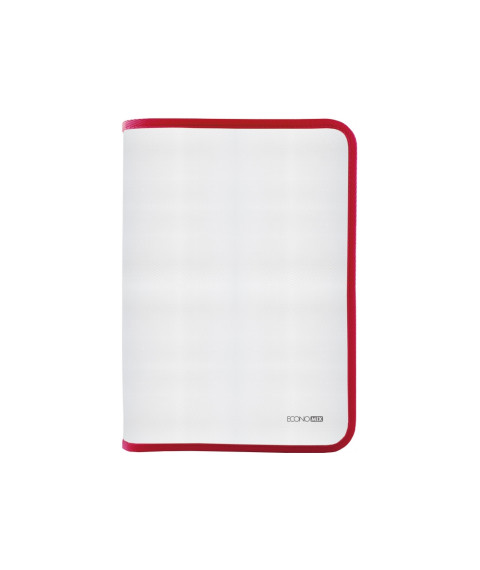 Mapa cu fermoar Economix B5 (plastic/rosie) E31645-03